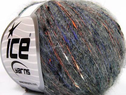 Lot of 8 Skeins ICE MOHAIR SHRIMP (25% Mohair) Hand Knitting Yarn Grey