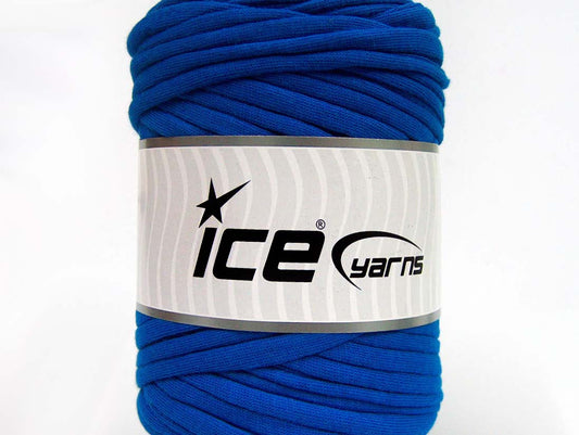 250 gr ICE YARNS UPCYCLED FABRIC 250 (95% Cotton 5% Elastan) Yarn Blue
