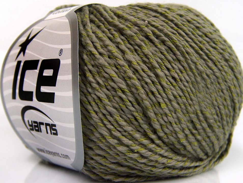 Lot of 4 Skeins Ice Yarns SILK COTTON (32% Silk 68% Cotton) Yarn Khaki