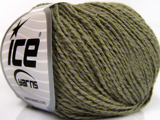 Lot of 4 Skeins Ice Yarns SILK COTTON (32% Silk 68% Cotton) Yarn Khaki