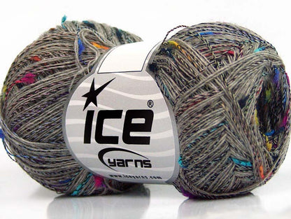Lot of 8 Skeins Ice Yarns SALE MOHAIR-WOOL BLEND (30% Wool) Yarn Grey