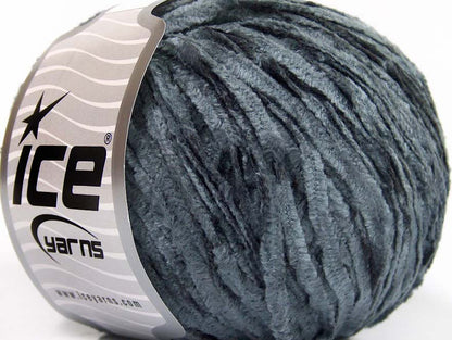 Lot of 8 Skeins Ice Yarns CHENILLE LIGHT (100% Microfiber) Yarn Grey