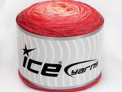 Lot of 2 x 150gr Skeins Ice Yarns CAKES COTTON FINE (50% Cotton) Yarn Salmon Shades