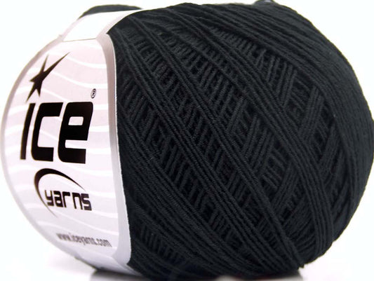 Lot of 8 Skeins Ice Yarns SALE SUMMER (67% Cotton) Hand Knitting Yarn Black
