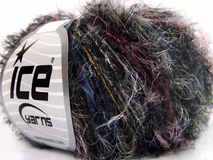 Lot of 8 Skeins Ice Yarns TECHNO STAR Hand Knitting Yarn Black Pink Blue Gold