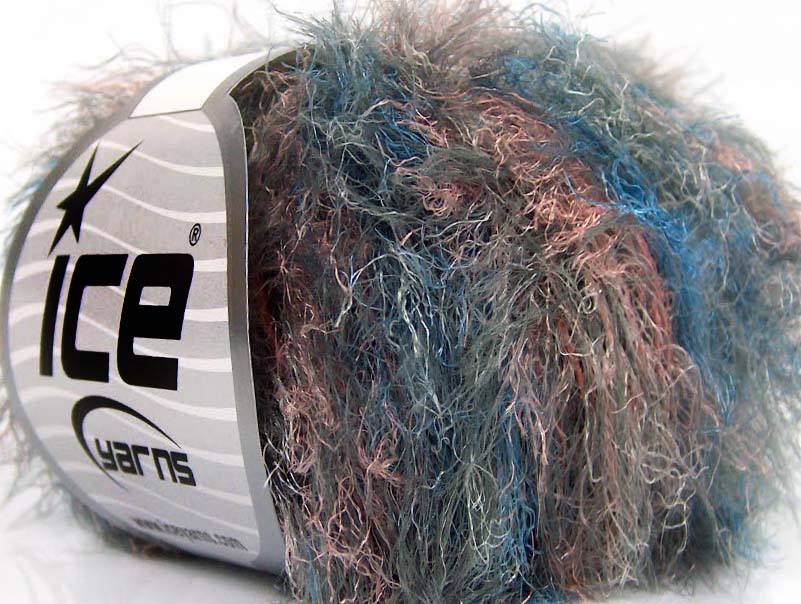Lot of 8 Skeins Ice Yarns TECHNO STAR Hand Knitting Yarn Grey Salmon Blue