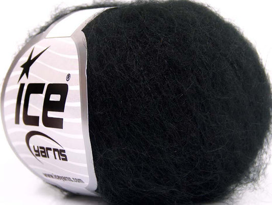Lot of 10 Skeins Ice Yarns KID MOHAIR FINE (30% Kid Mohair) Yarn Black