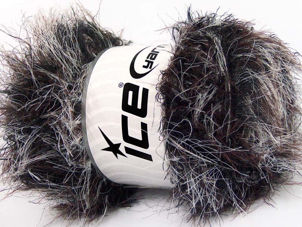 Lot of 4 x 100gr Skeins Ice Yarns SALE EYELASH BLEND Yarn Black Maroon White