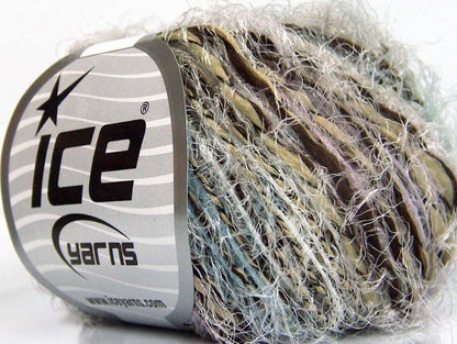 Lot of 8 Skeins Ice Yarns RUDBECKIA Yarn Brown Shades Light Turquoise Light Pink