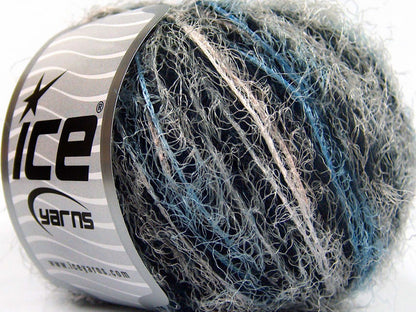 Lot of 8 Skeins Ice Yarns SALE EYELASH BLEND (30% Wool) Yarn Light Pink Light Blue Dark Navy