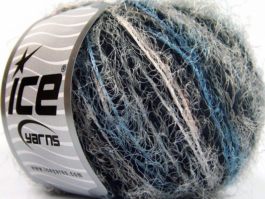 Lot of 8 Skeins Ice Yarns SALE EYELASH BLEND (30% Wool) Yarn Light Pink Light Blue Dark Navy