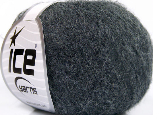 Lot of 10 Skeins Ice Yarns BABY ALPACA SUPERFINE (40% Baby Alpaca 10% Merino Wool) Yarn Dark Grey
