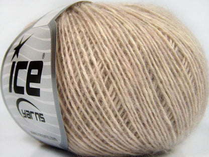 Lot of 8 Skeins Ice Yarns BABY ALPACA MERINO COTTON (22% Baby Alpaca 22% Extrafine Merino Wool) Yarn Light Beige