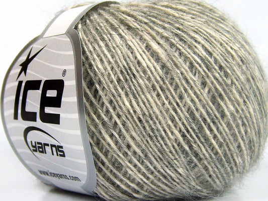 Lot of 8 Skeins Ice Yarns BABY ALPACA MERINO COTTON (22% Baby Alpaca 22% Extrafine Merino Wool) Yarn Dark Grey