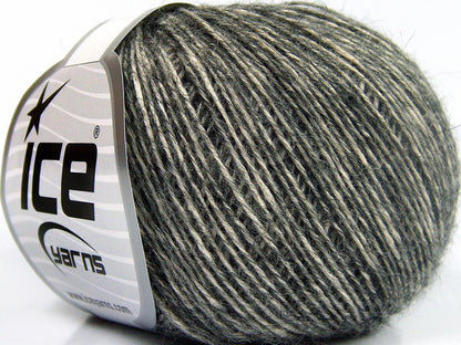 Lot of 8 Skeins Ice Yarns BABY ALPACA MERINO COTTON (22% Baby Alpaca 22% Extrafine Merino Wool) Yarn Anthracite Black