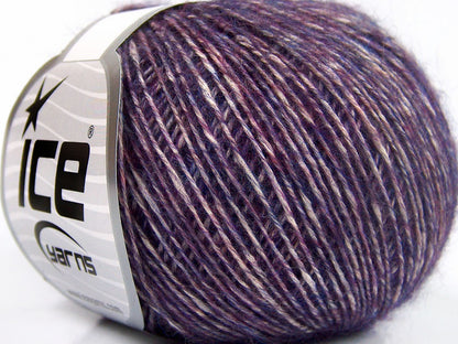 Lot of 8 Skeins Ice Yarns BABY ALPACA MERINO COTTON (22% Baby Alpaca 22% Extrafine Merino Wool) Yarn Purple Fuchsia