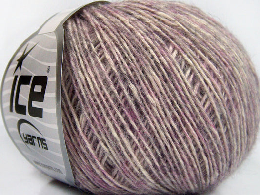 Lot of 8 Skeins Ice Yarns BABY ALPACA MERINO COTTON (22% Baby Alpaca 22% Extrafine Merino Wool) Yarn Lilac