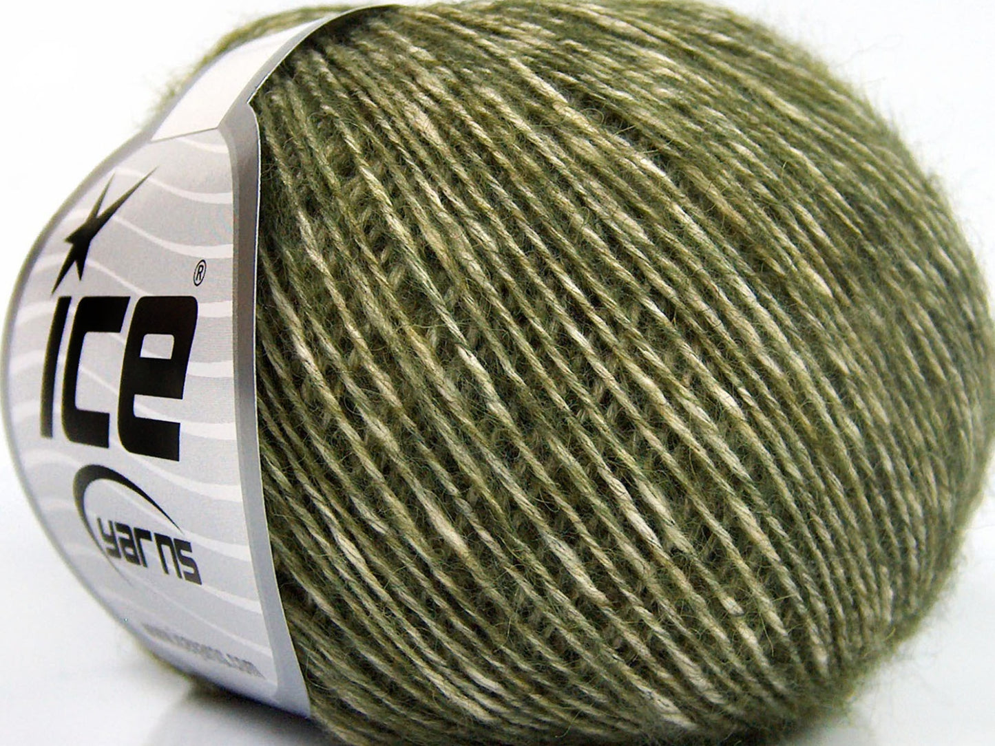 Lot of 8 Skeins Ice Yarns BABY ALPACA MERINO COTTON (22% Baby Alpaca 22% Extrafine Merino Wool) Yarn Dark Green