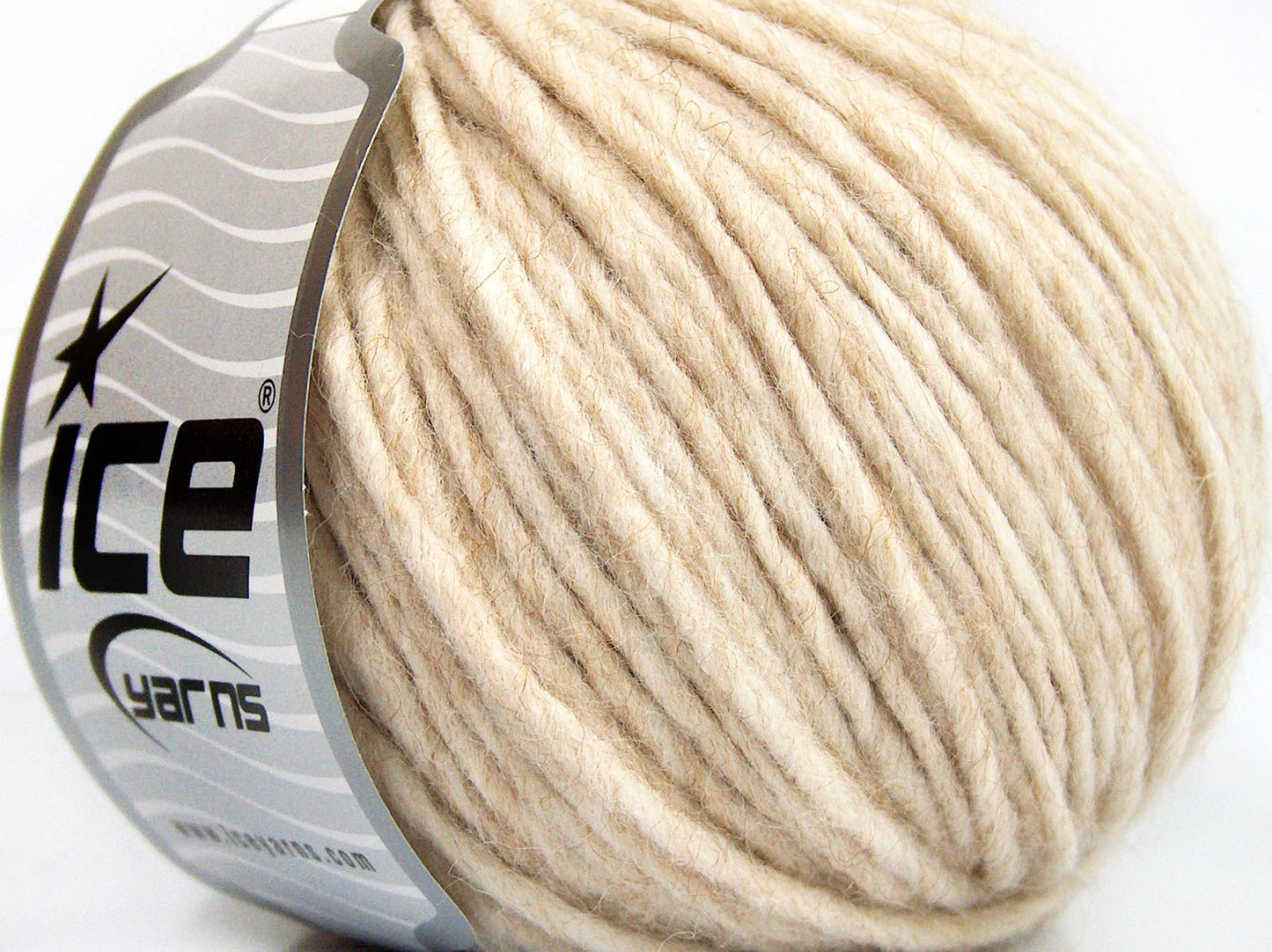 Lot of 8 Skeins Ice Yarns ETNO ALPACA (25% Alpaca 50% Merino Wool) Yarn Light Beige