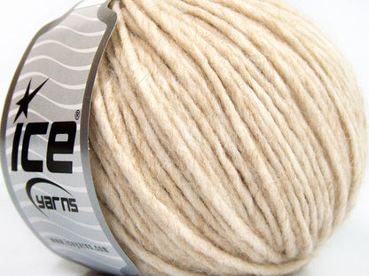 Lot of 8 Skeins Ice Yarns ETNO ALPACA (25% Alpaca 50% Merino Wool) Yarn Light Beige