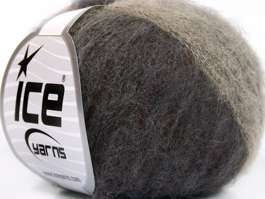Lot of 10 Skeins Ice Yarns SALE LUXURY-PREMIUM (23% Alpaca 24% Wool) Yarn Brown Shades Grey Shades