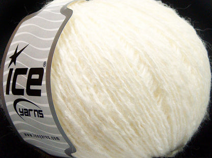 Lot of 8 Skeins Ice Yarns SALE WINTER (50% Wool) Hand Knitting Yarn Ecru