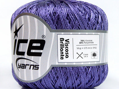 Lot of 6 Skeins Ice Yarns VISCOSA BRILLANTE (70% Viscose) Yarn Purple