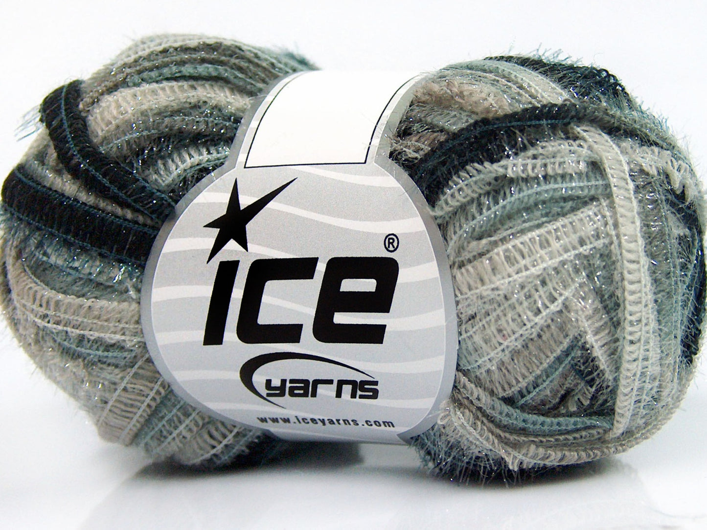 Lot of 8 Skeins Ice Yarns PONTUS (50% Wool) Yarn Black Grey Shades Beige