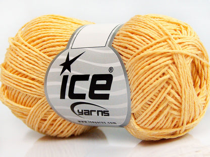 Lot of 8 Skeins Ice Yarns NATURAL COTTON FINE (100% Cotton) Yarn Yellow