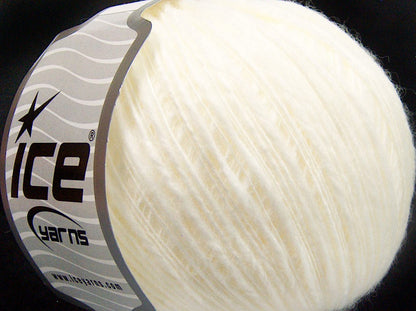 Lot of 8 Skeins Ice Yarns Flamme SALE PLAIN Hand Knitting Yarn Cream