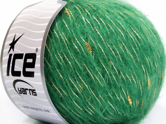Lot of 8 Skeins Ice Yarns DORI MOHAIR (22% Mohair) Hand Knitting Yarn Green