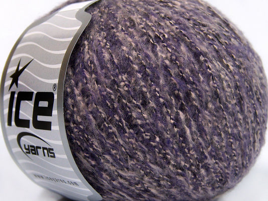 Lot of 8 Skeins Ice Yarns SALE WINTER (20% Wool 30% Cotton) Yarn Purple Shades