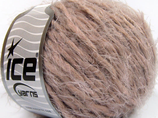 Lot of 8 Skeins Ice Yarns SALE EYELASH (30% Wool) Yarn Powder Pink