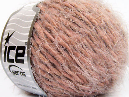 Lot of 8 Skeins Ice Yarns SALE EYELASH (30% Wool) Hand Knitting Yarn Light Pink