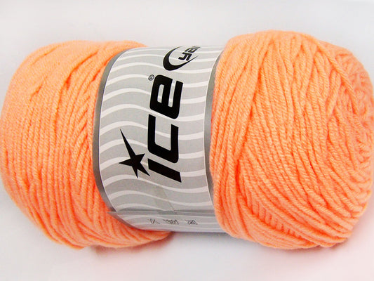 Lot of 2 x 200gr Skeins Ice Yarns SAVER Hand Knitting Yarn Neon Orange