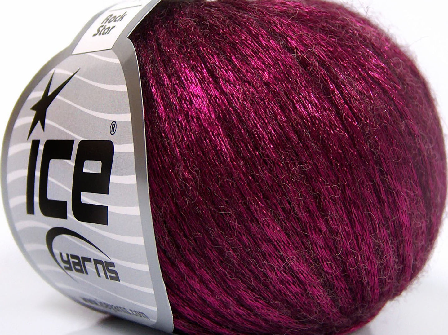 Lot of 8 Skeins Ice Yarns ROCK STAR (19% Merino Wool) Yarn Fuchsia