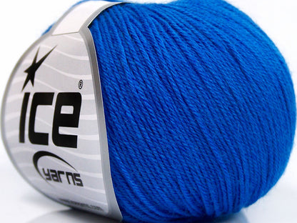 Lot of 8 Skeins Ice Yarns BABY MERINO SOFT (40% Merino Wool) Yarn Blue