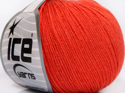 Lot of 8 Skeins Ice Yarns BABY MERINO SOFT (40% Merino Wool) Yarn Salmon