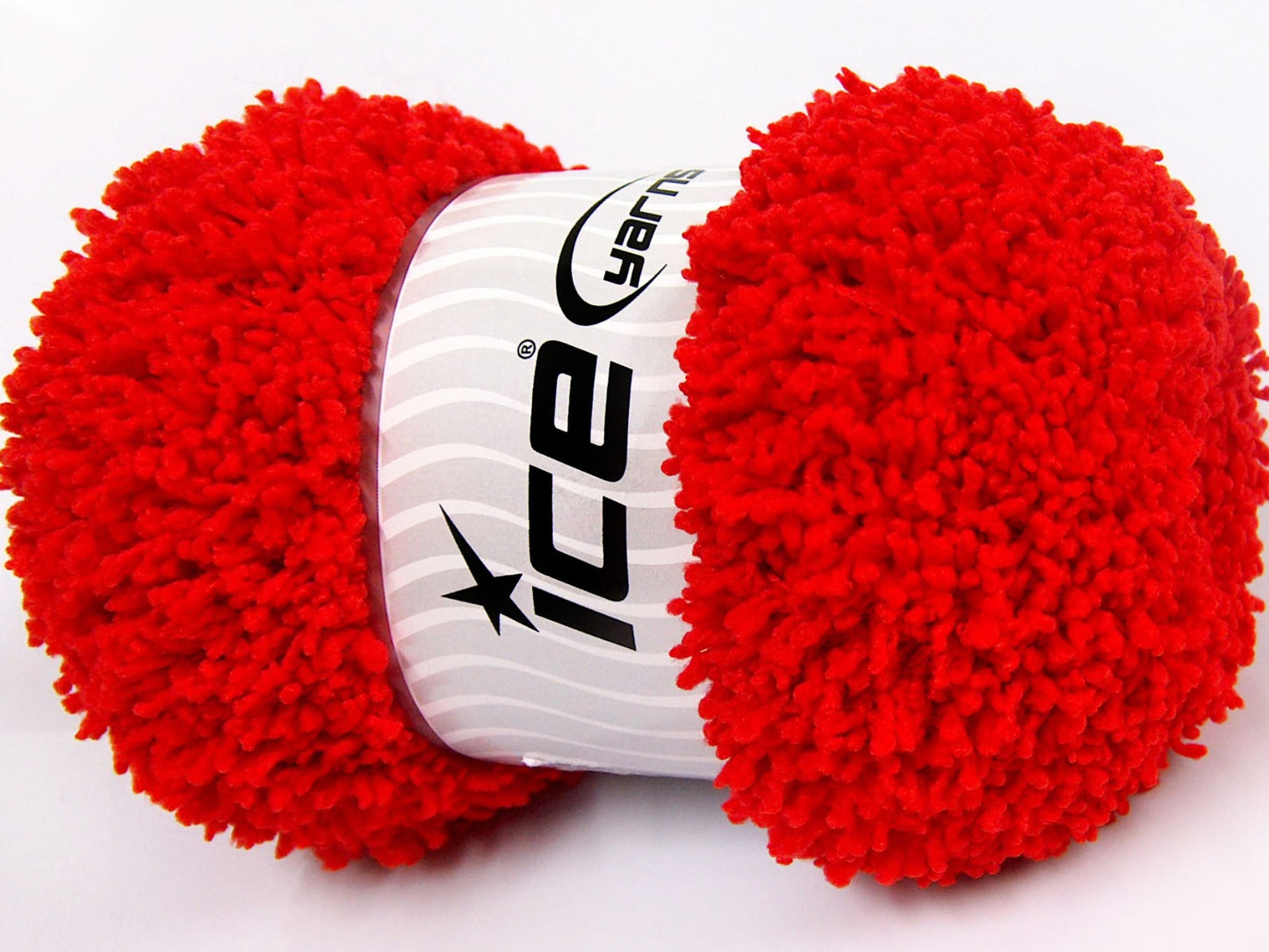 Lot of 4 x 100gr Skeins Ice Yarns BABY PUFFY Hand Knitting Yarn Red