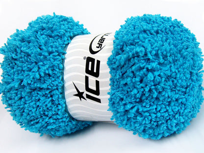 Lot of 4 x 100gr Skeins Ice Yarns BABY PUFFY Hand Knitting Yarn Turquoise