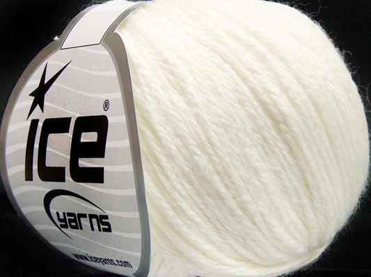 Lot of 8 Skeins Ice Yarns BABY MERINO SOFT DK (40% Merino Wool) Yarn White