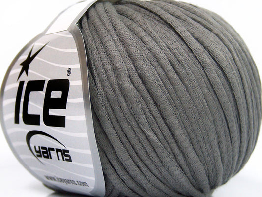 Lot of 8 Skeins Ice Yarns TUBE COTTON WORSTED (67% Cotton) Yarn Dark Grey