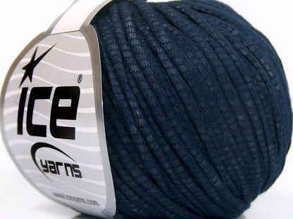 Lot of 8 Skeins Ice Yarns TUBE COTTON WORSTED (67% Cotton) Yarn Navy