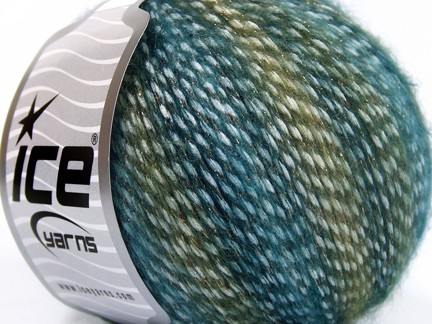 Lot of 8 Skeins Ice Yarns MIRELLA (15% Mohair) Yarn Green Shades Turquoise