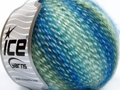 Lot of 8 Skeins Ice Yarns MIRELLA (15% Mohair) Hand Knitting Yarn Blue Shades