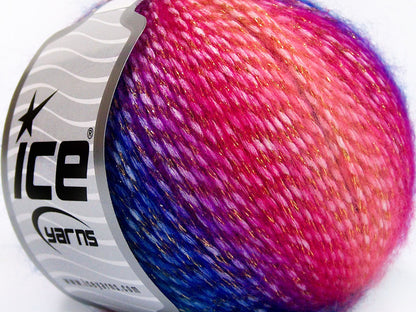 Lot of 8 Skeins Ice Yarns MIRELLA (15% Mohair) Yarn Pink Shades Blue Lilac