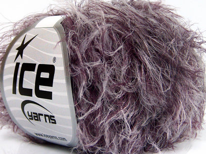 Lot of 8 Skeins Ice Yarns TECHNO STAR Hand Knitting Yarn Purple White