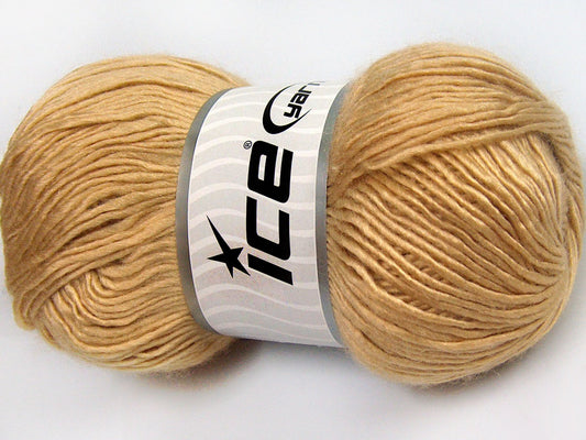 Lot of 4 x 100gr Skeins Ice Yarns RAINBOW SOLID Hand Knitting Yarn Dark Cream