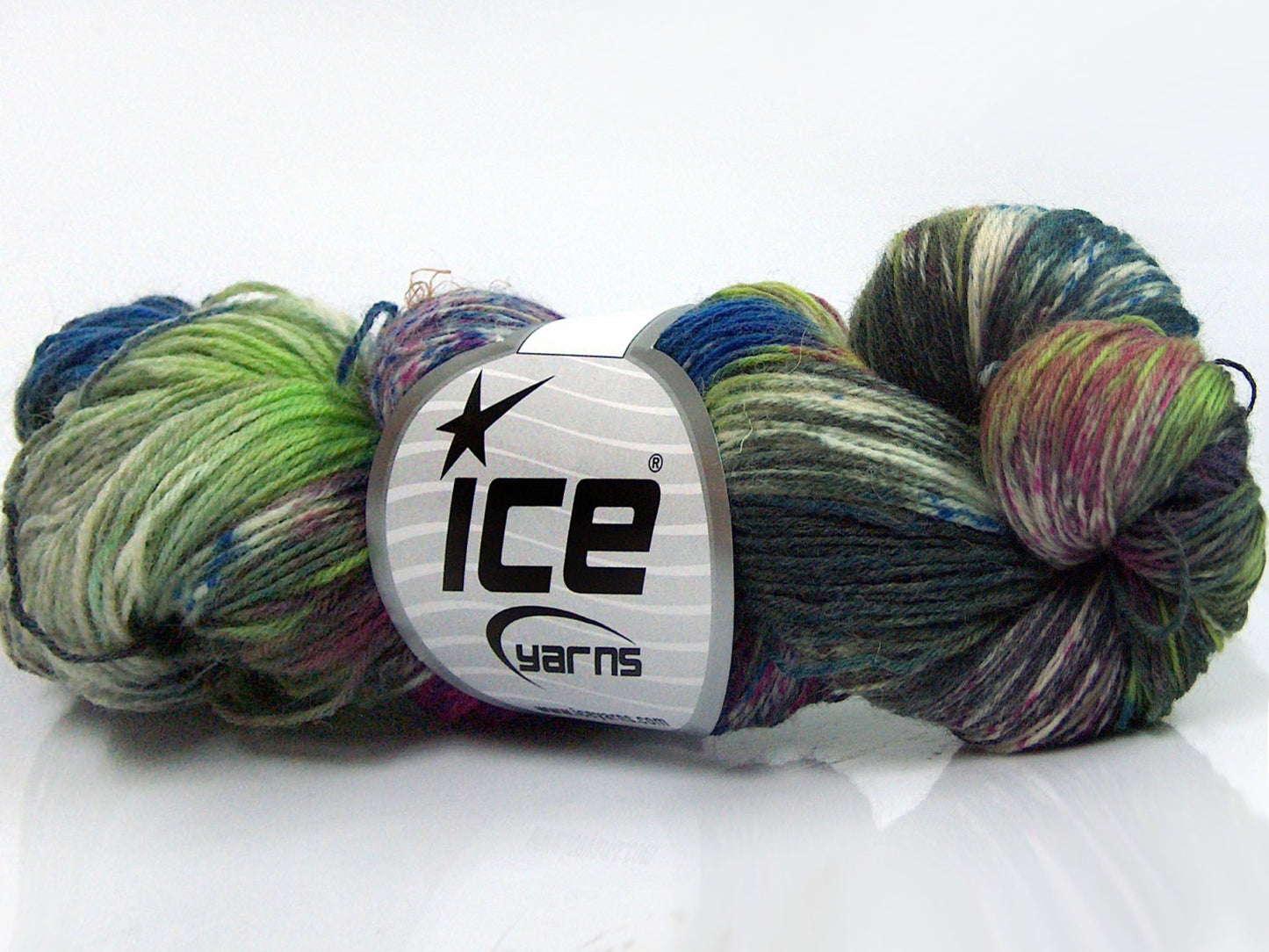 Lot of 4 x 100gr Skeins Ice Yarns HAND DYED SOCK YARN (75% SuperWash Wool) Yarn Green Shades Burgundy Blue