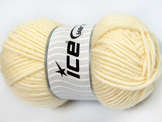 Lot of 4 x 100gr Skeins Ice Yarns FELTING WOOL (100% Wool) Yarn Cream